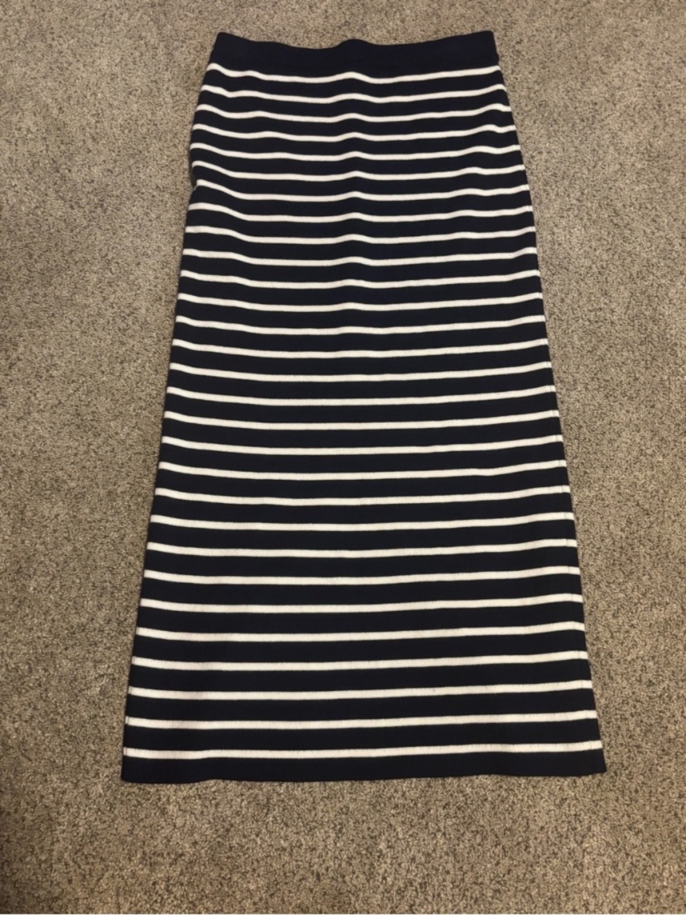 Freshman Navy and White Striped Pencil Skirt